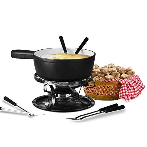 Artestia Cast Iron Fondue Set (Black)