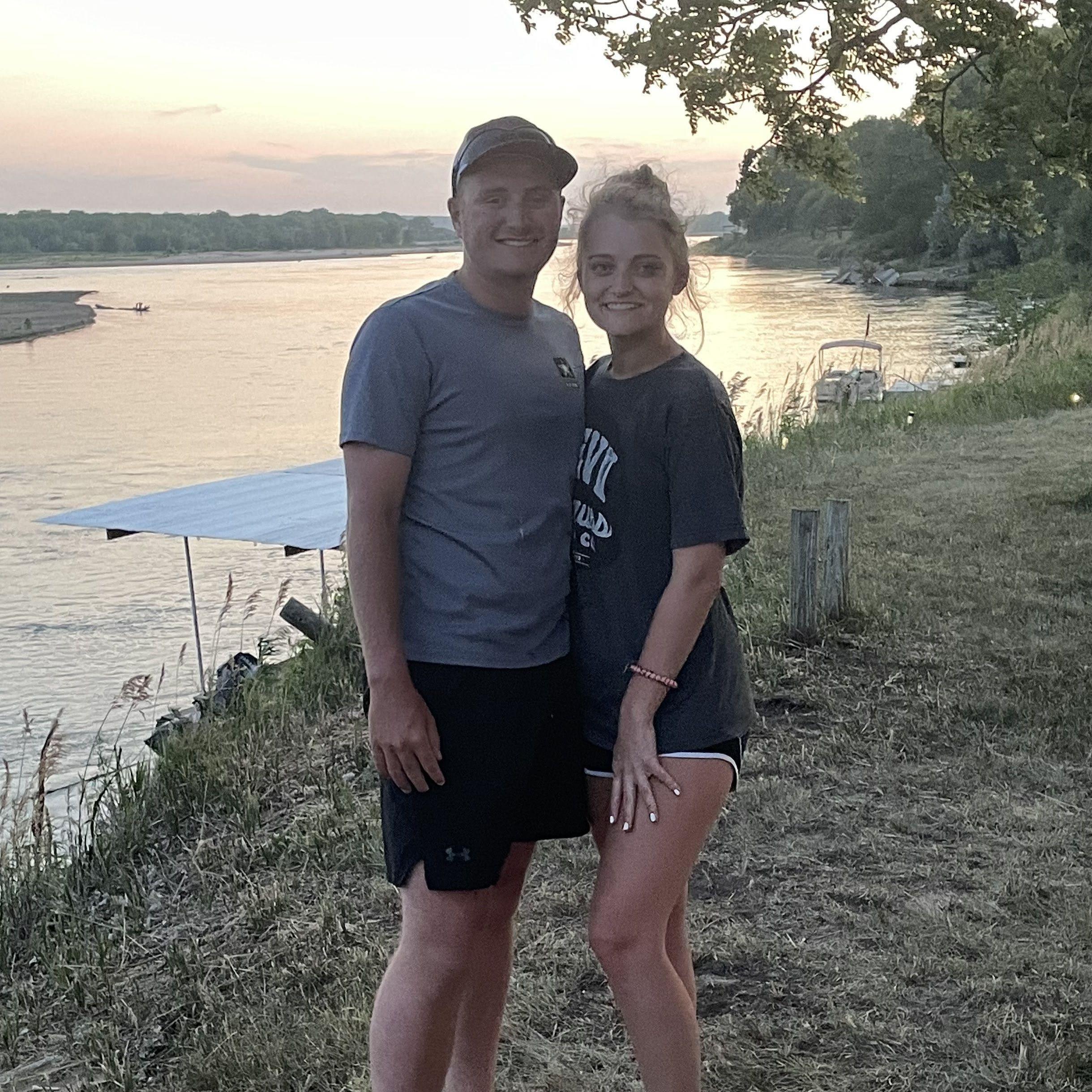 Our first Fourth of July together at the Missouri River