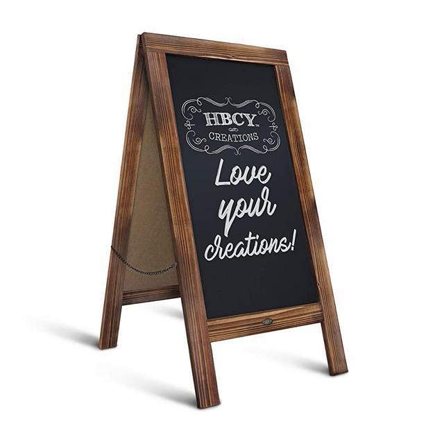 Rustic Magnetic A-Frame Chalkboard Sign / Extra Large 40" x 20" Free Standing Chalkboard Easel / Sturdy Sidewalk Sign Sandwich Board / Outdoor A Frame Chalk Board for Weddings & More!