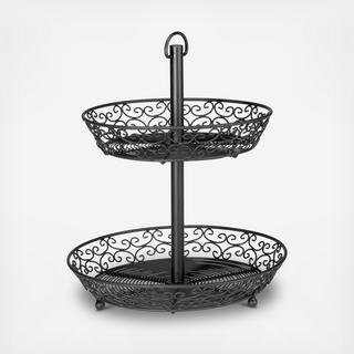 Mediterranean Two-Tiered Fruit Basket