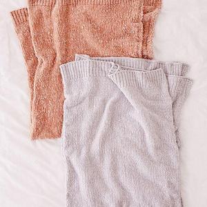 Chenille Sweater Throw Blanket