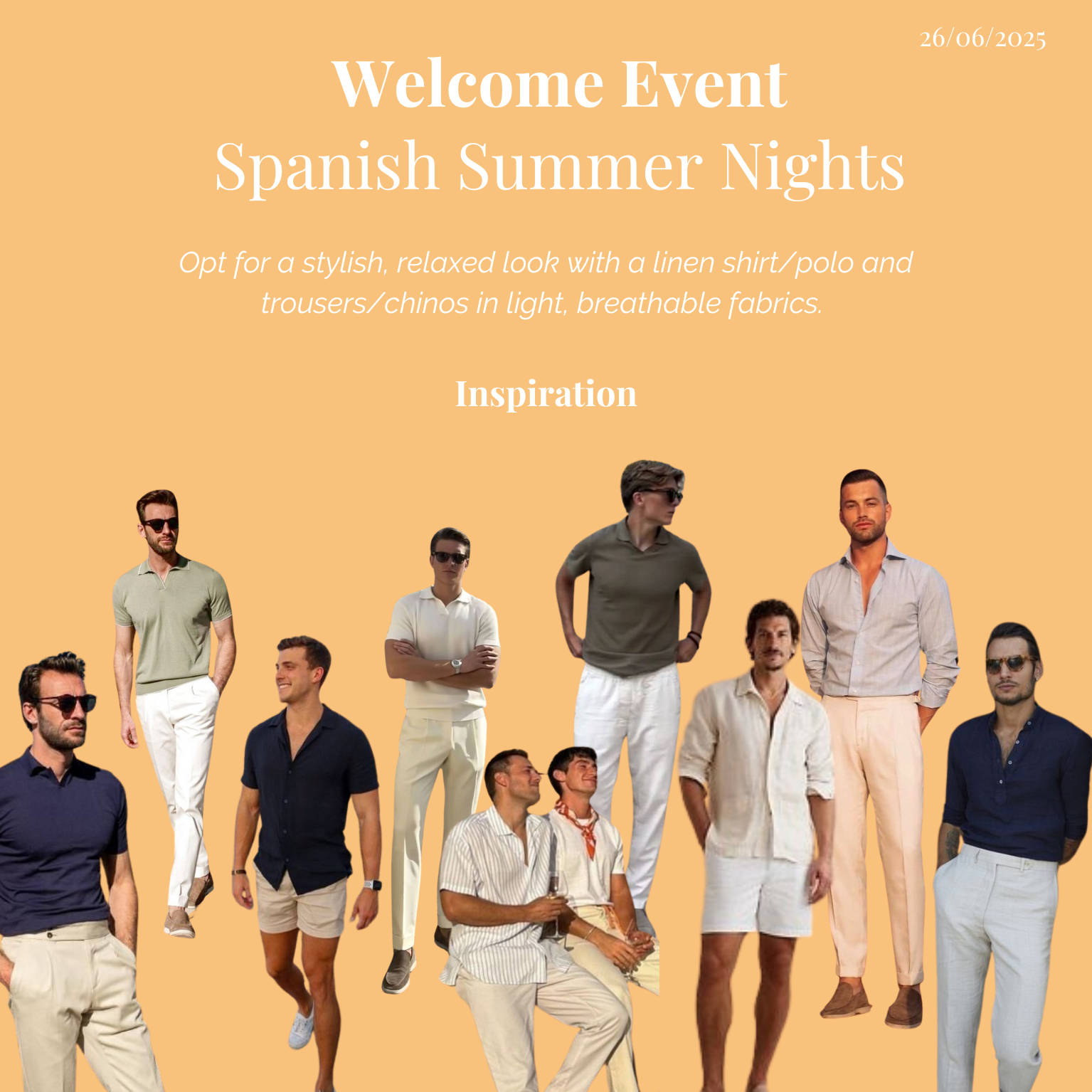 Dresscode men welcome event (EN)