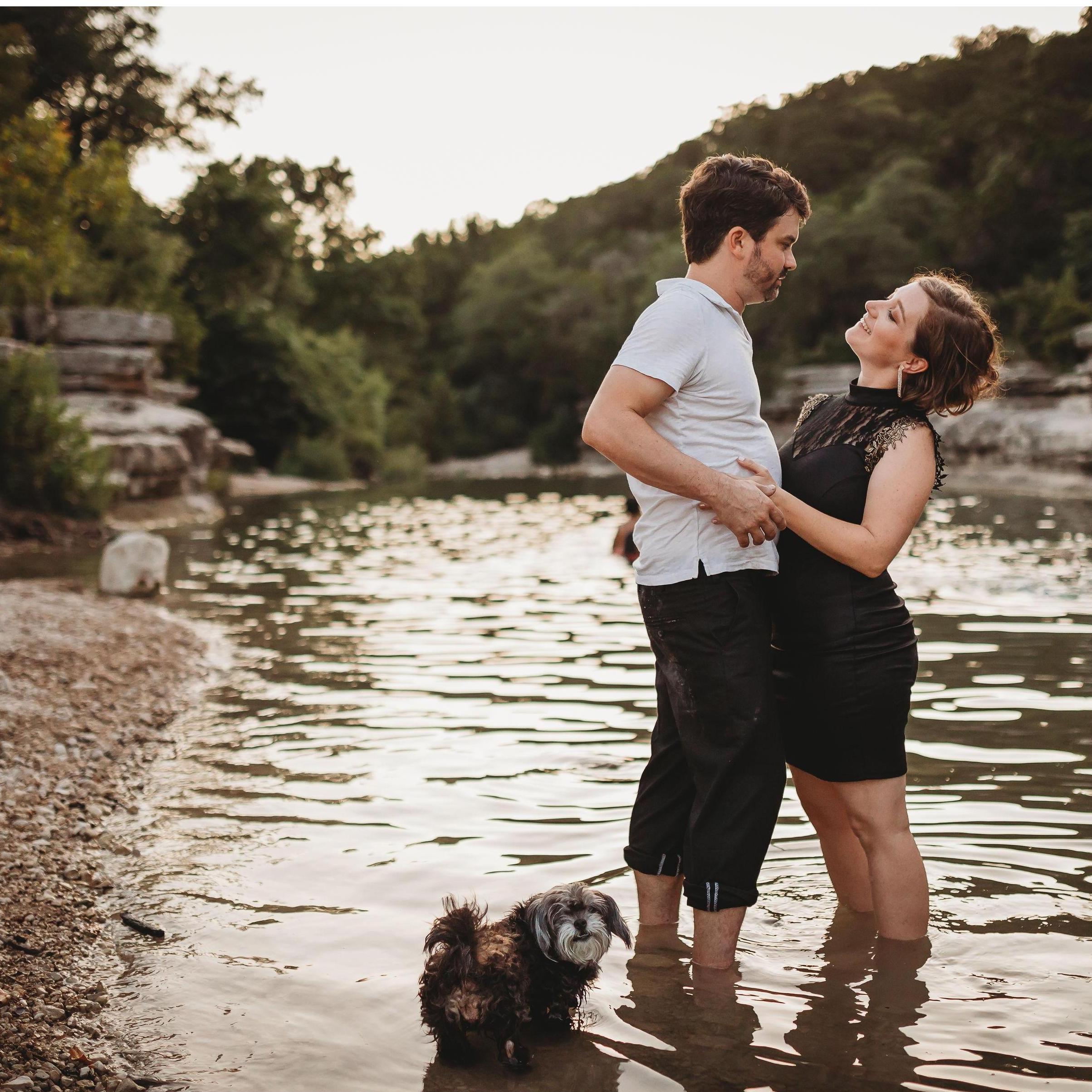 Can you tell he's uncomfortable in the water?