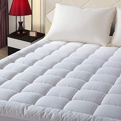 EASELAND King Size Mattress Pad Pillow Top Mattress Cover Quilted Fitted Mattress Protector Cotton Top 8-21" Deep Pocket Hypoallergenic Cooling Mattress Topper