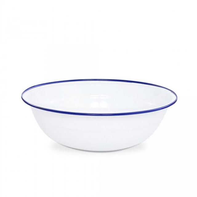 Vintage Medium Basin - blue rim