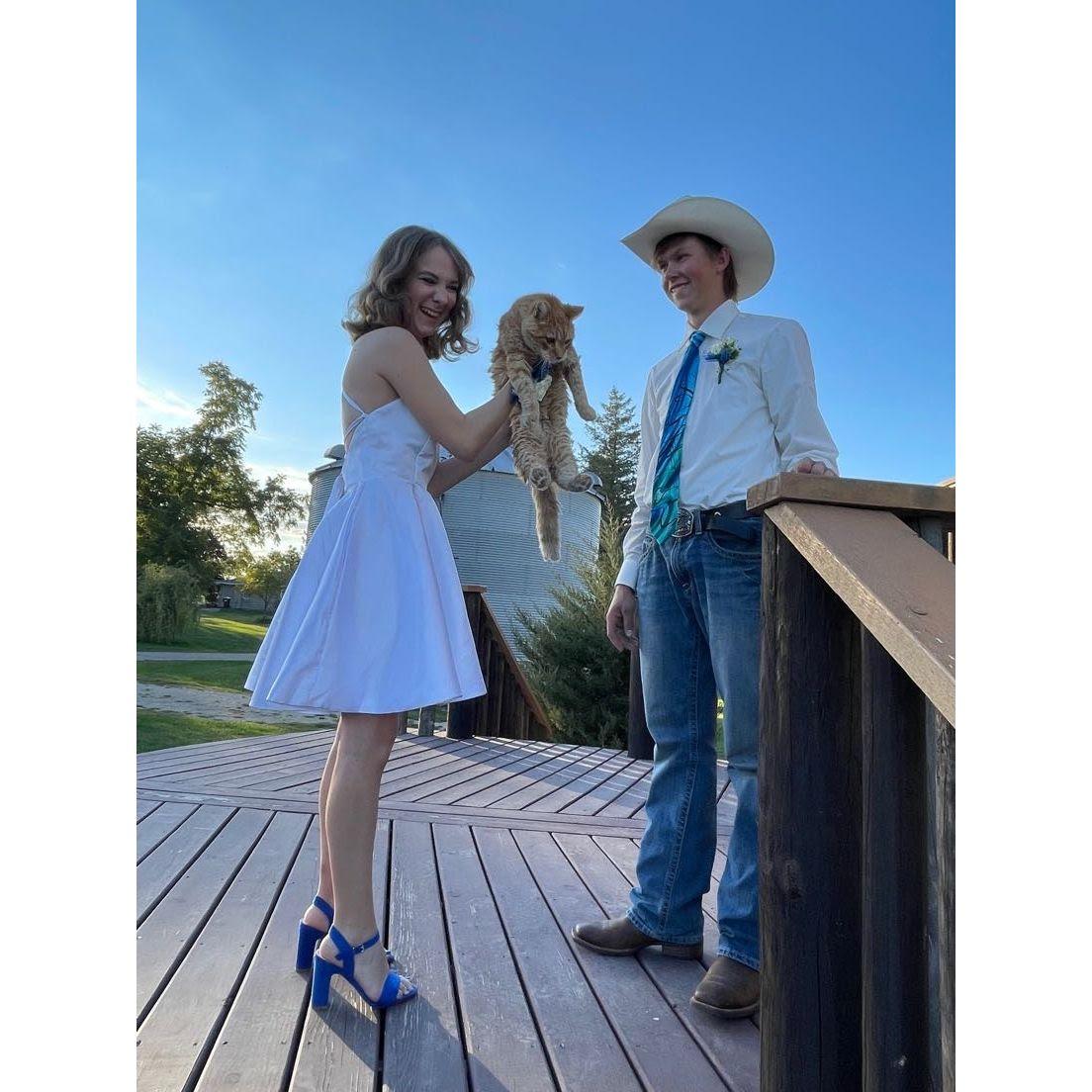 Charlie loving all the attention in even more homecoming pictures.