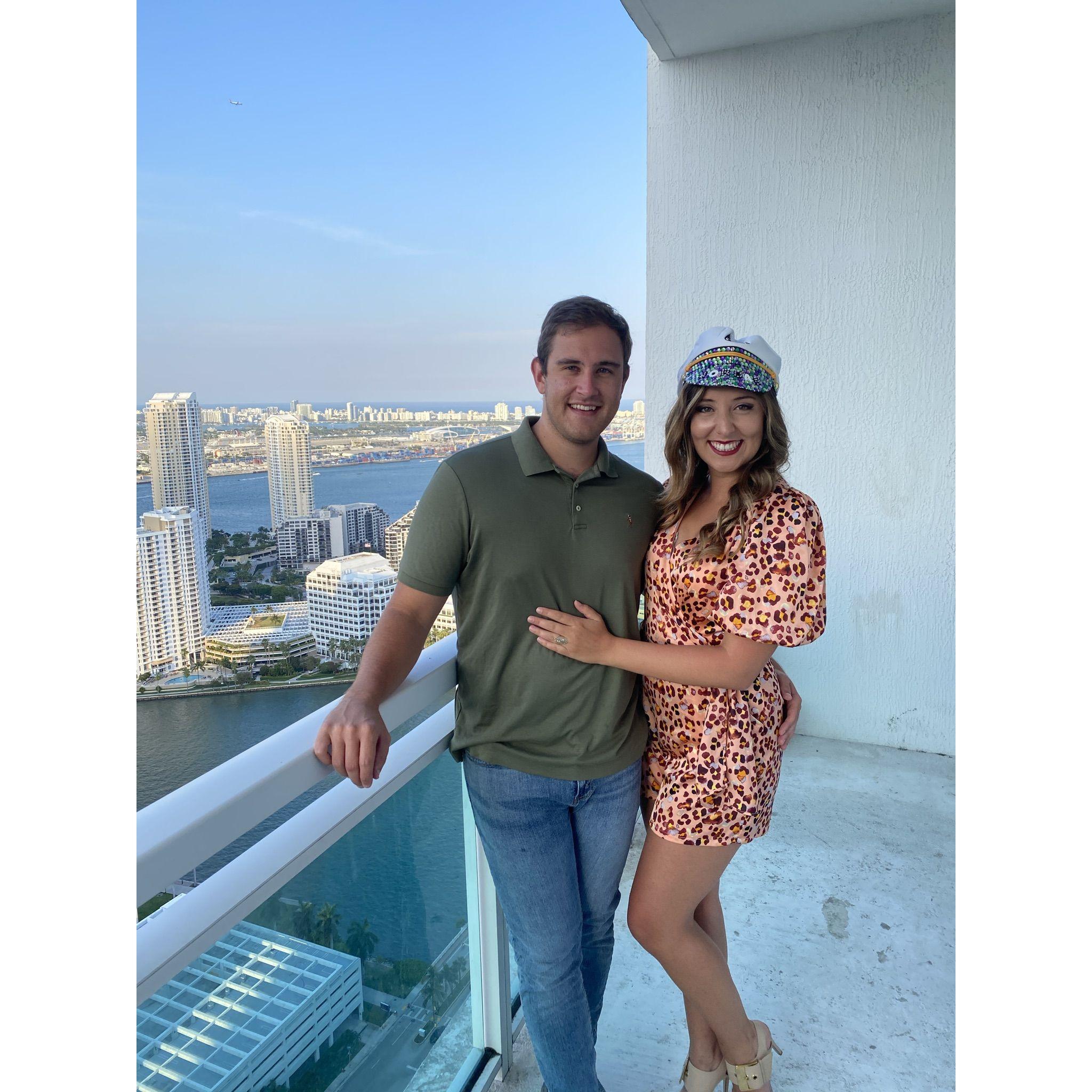 Jordan's 26th Birthday, together in their new home in Brickell, Miami.