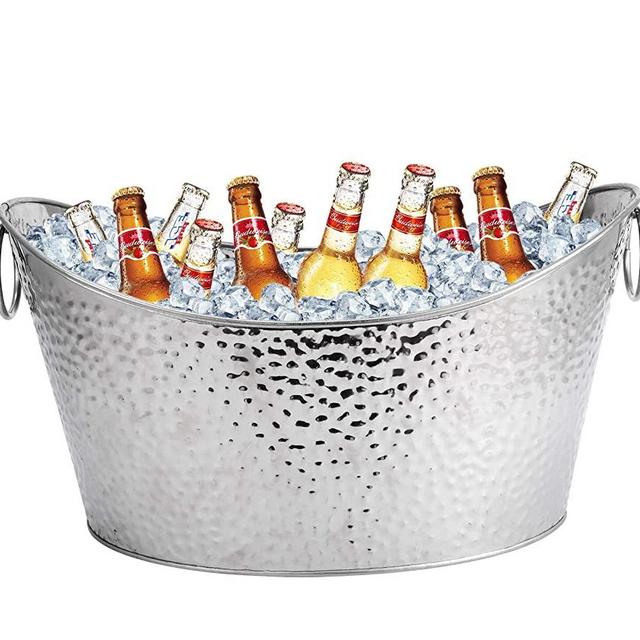 Large Ice Buckets, Stainless Steel Beverage Tub, For Business and Family Party