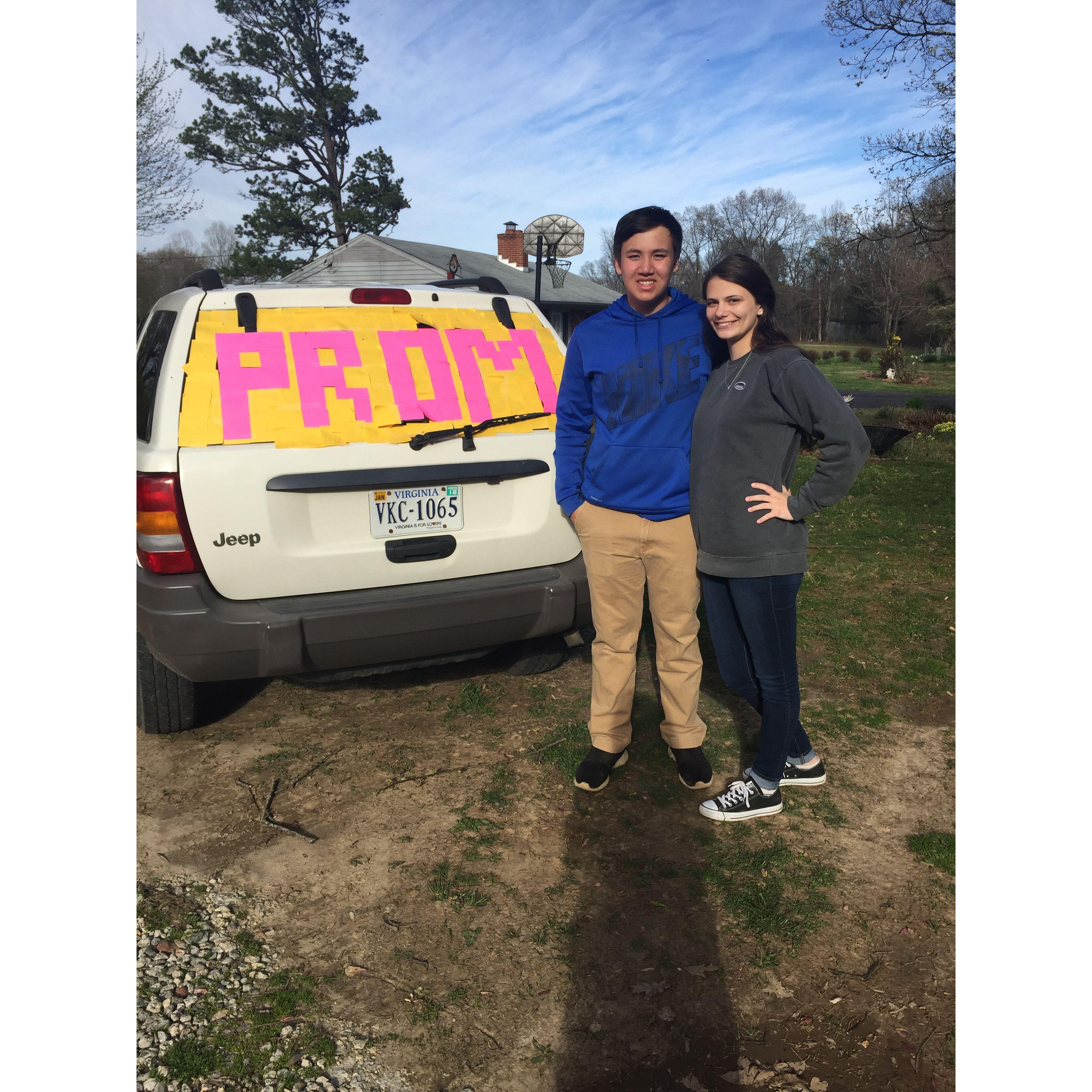 Hunter asking Amaya to junior prom 