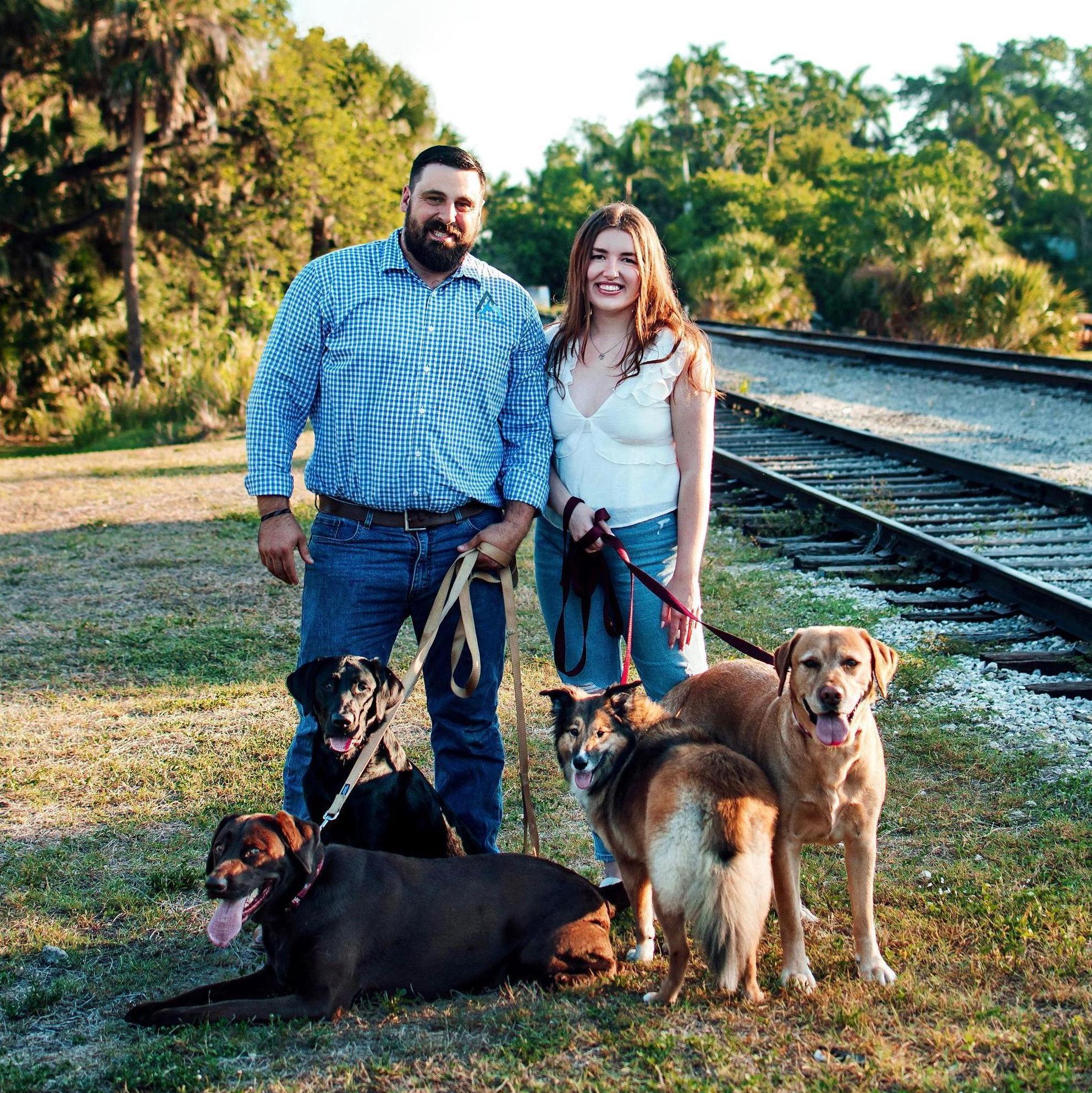 Only photo of us and our dogs that everyone was looking!