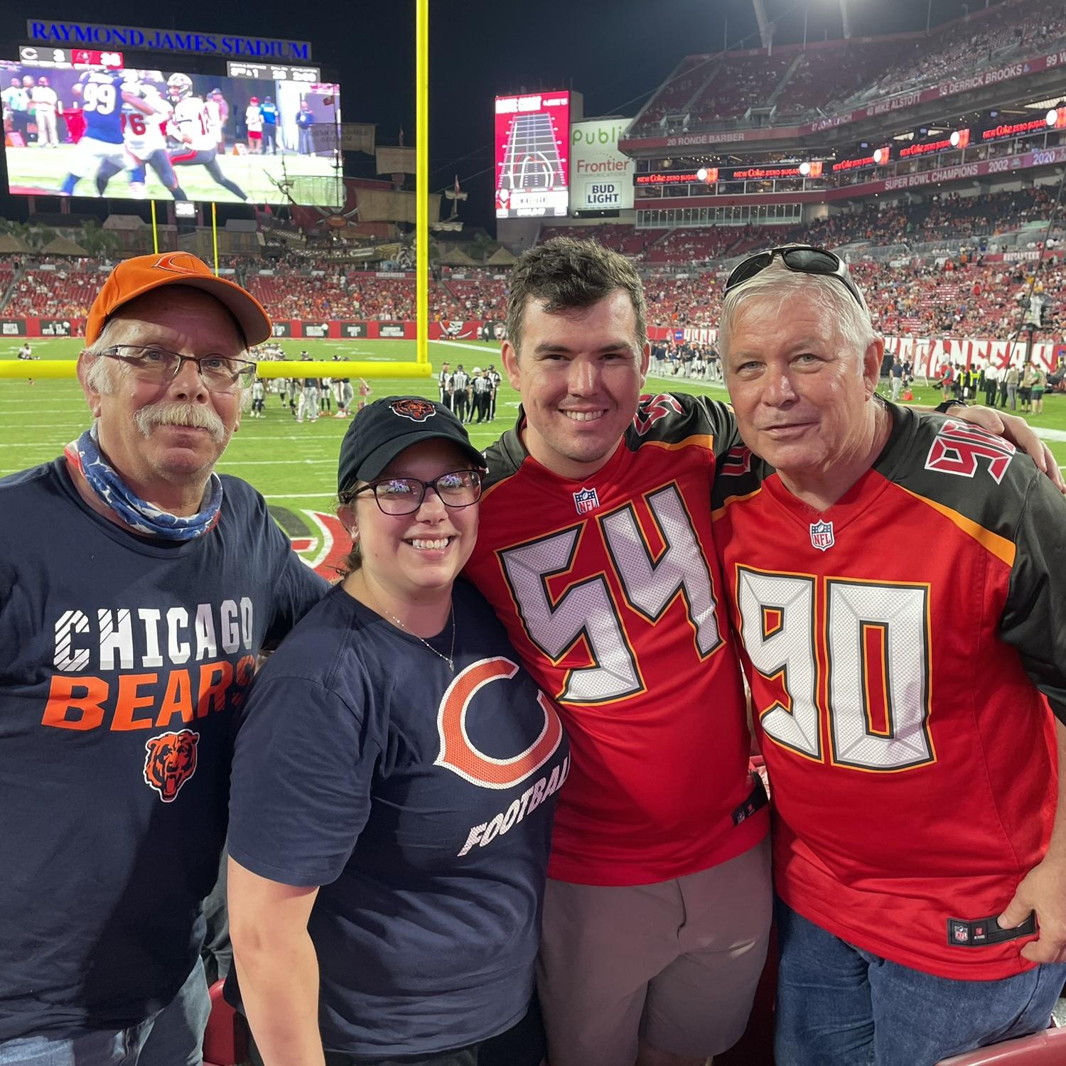 Bears vs Buccaneers game with our dad’s October 2021