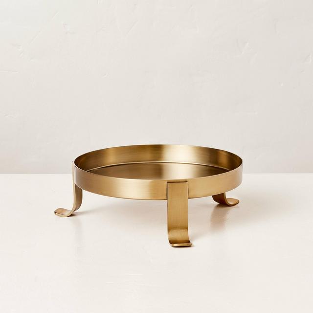 Brushed Metal Planter Stand Brass Finish - Hearth & Hand™ with Magnolia