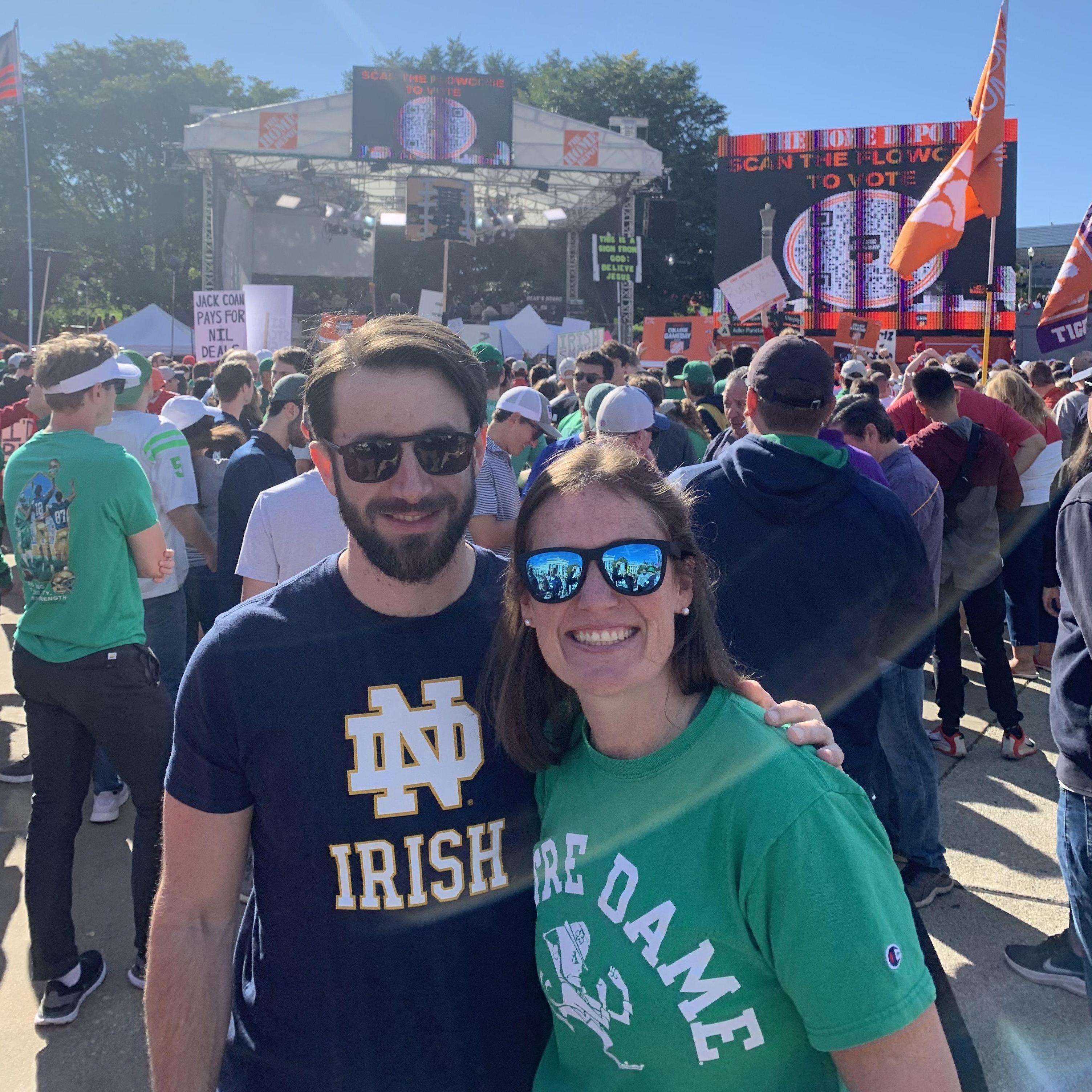 Cheering on Notre Dame at Soldier Field!