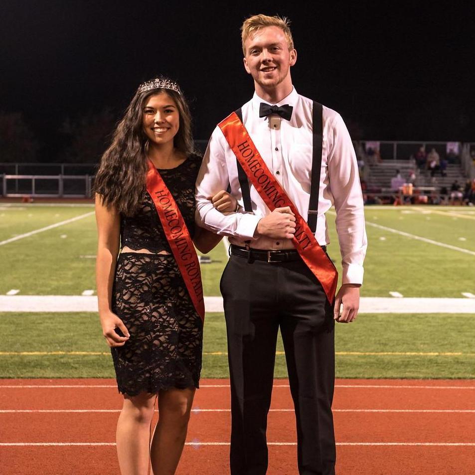 Homecoming Prince and Princess. Yes, we are very important.