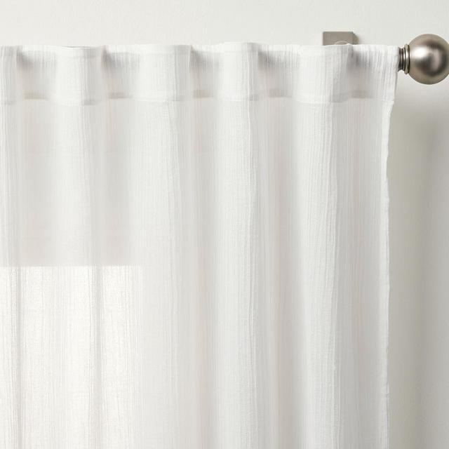 Whisper Sheer Curtain, 50 x 84", Ivory