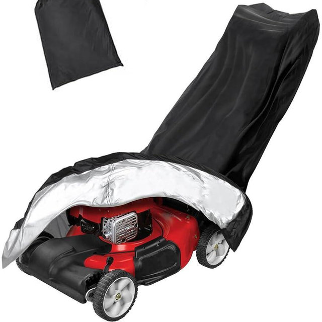 Lawn Mower Cover, Waterproof Push Mower Covers,Dust UV Protection Universal Oxford Lawnmower Covers with Drawstring & Storage Bag
