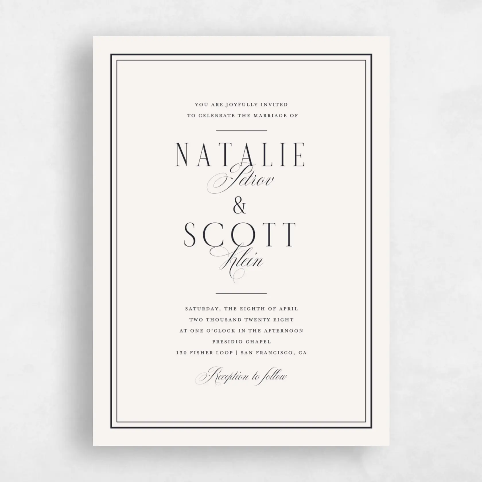Invitation - Agate Portrait preview