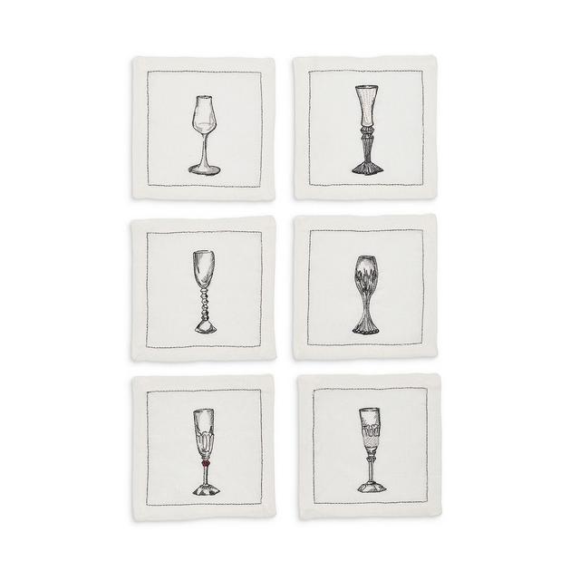 Kim Seybert Bubbles Cocktail Napkins, Set of 6