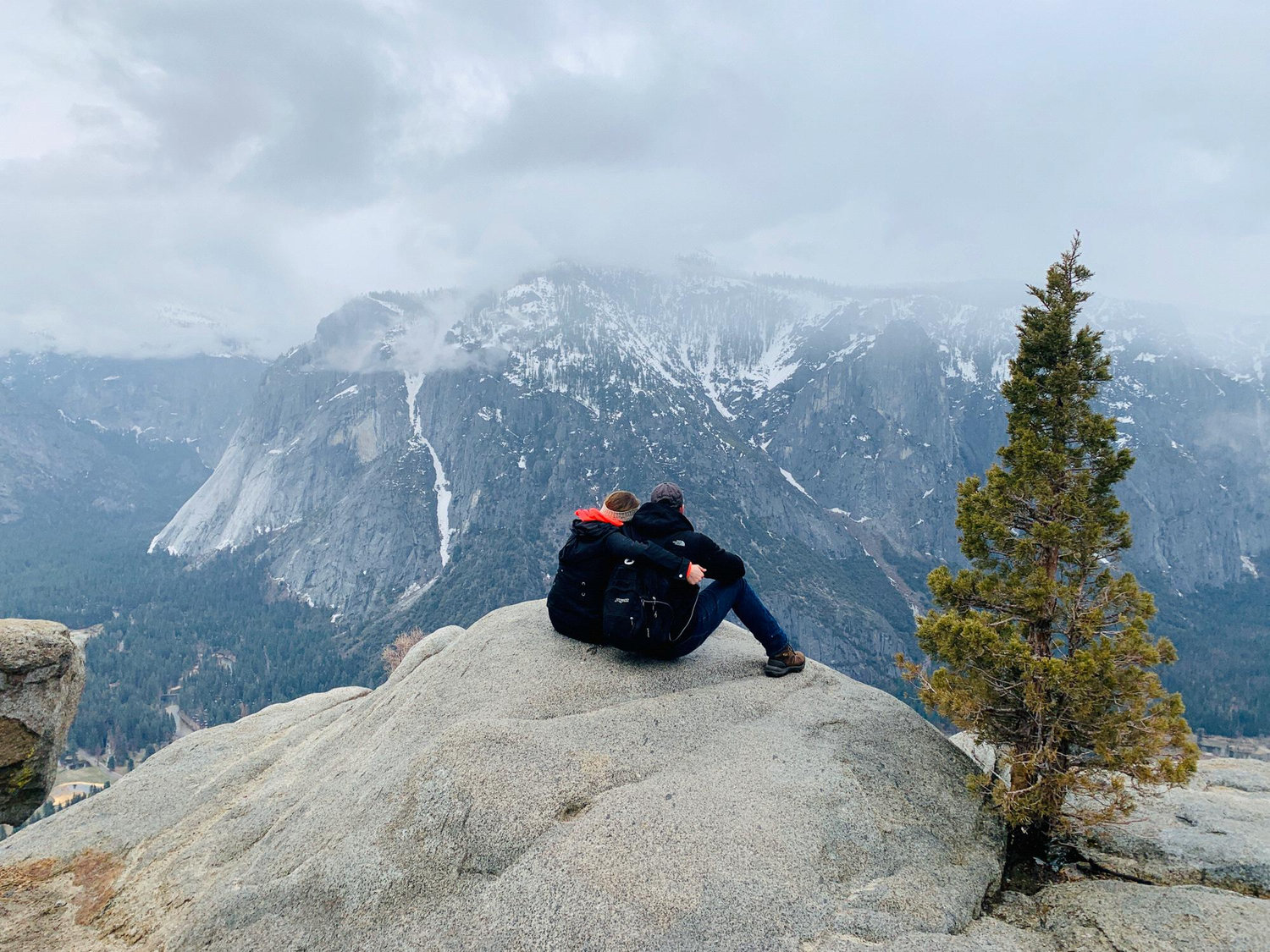 The top of Yosemite Falls, CA