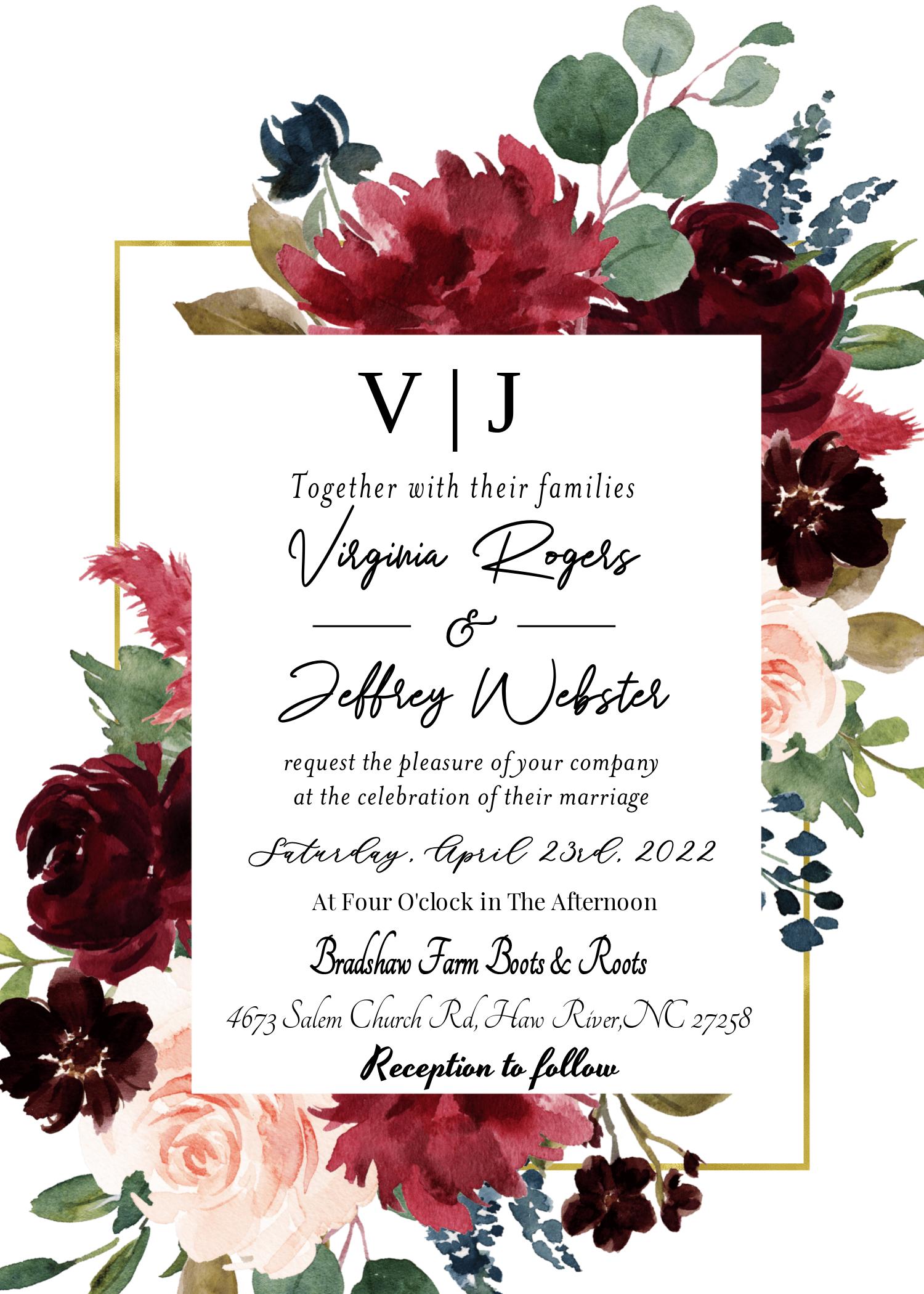 The Wedding Website of Virginia Rogers and Jeffrey Webster