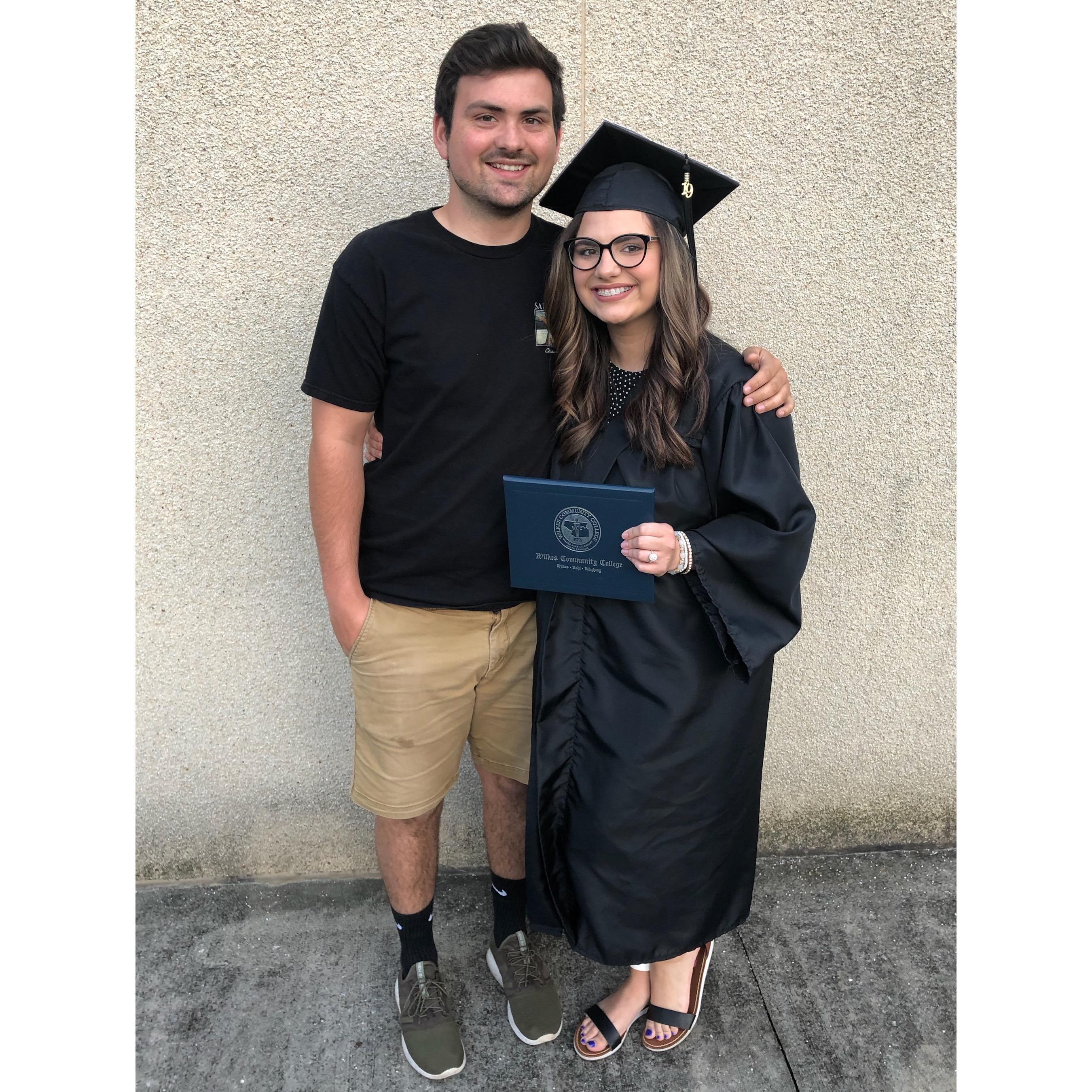 Kourtney's graduation from Wilkes Community College - 2019