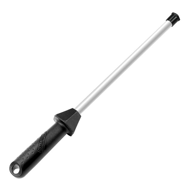 SHARPAL 118H Ceramic Honing Rod - Professional Knife Sharpener Steel, Ceramic Sharpening Rod for Kitchen Knives, Built-in Angle Guide, Anti-Break Cap, Durable Sharpening Stick, Christmas Gifts