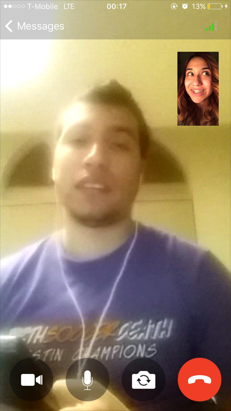Face timing since Daniel was in college in San Antonio and I lived here in Hutto