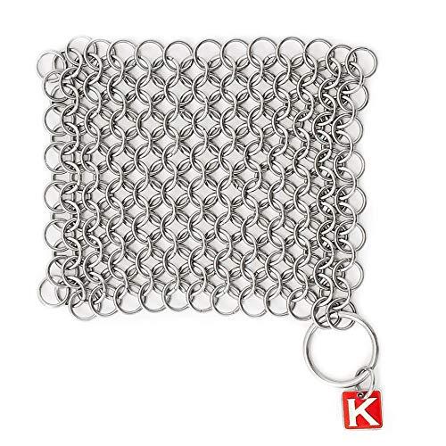 Knapp Made CM Scrubber 4" Chainmail Scrubber - For Cast Iron, Stainless Steel, Hard Anodized Cookware and Other Pots & Pans