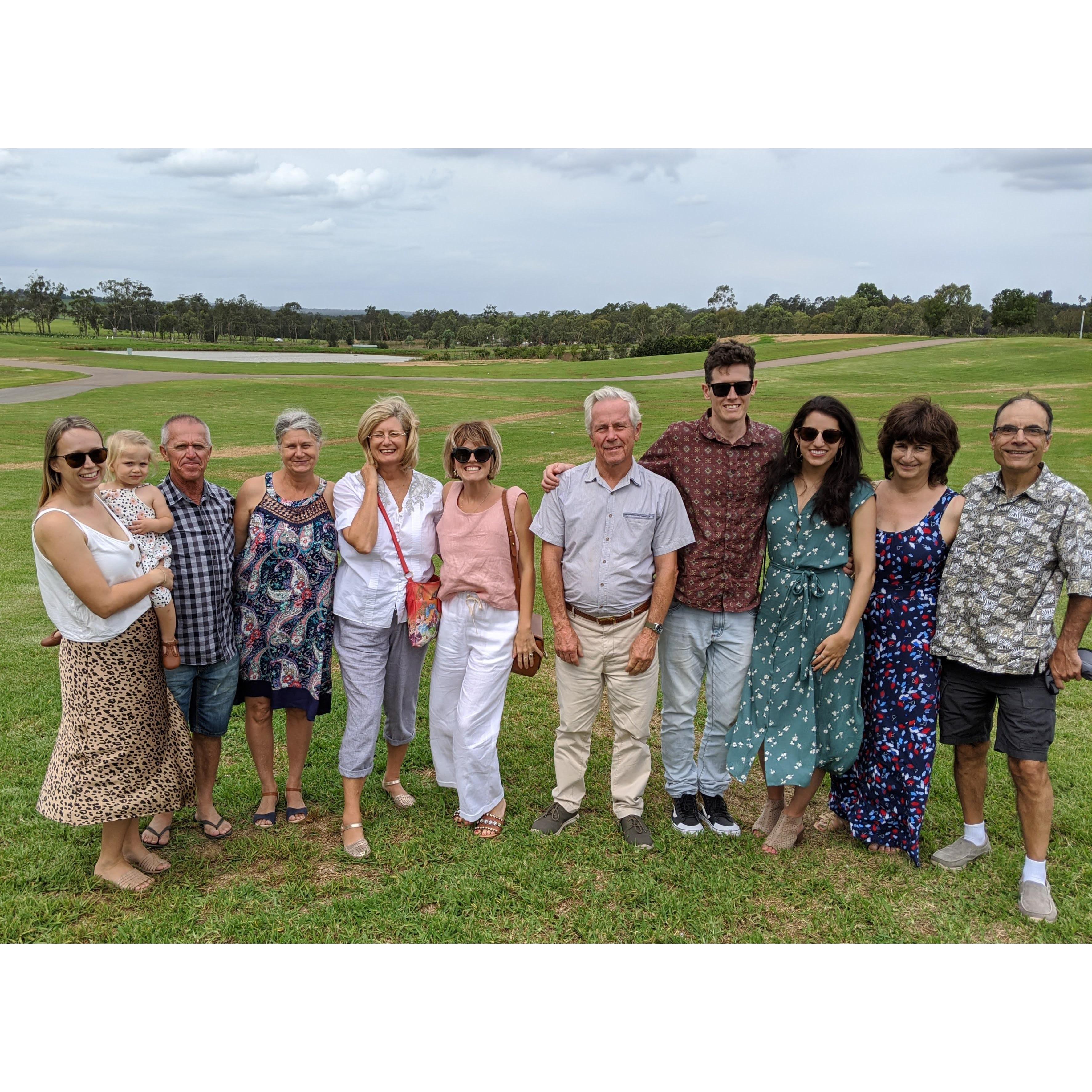 Hunter Valley vineyards, AU. March 2020.
Wiltshire family + Melissa’s parents, Ruth and Vito