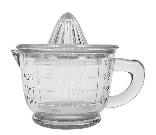 Creative Co-Op 2-Piece Clear Pressed Glass Juicer