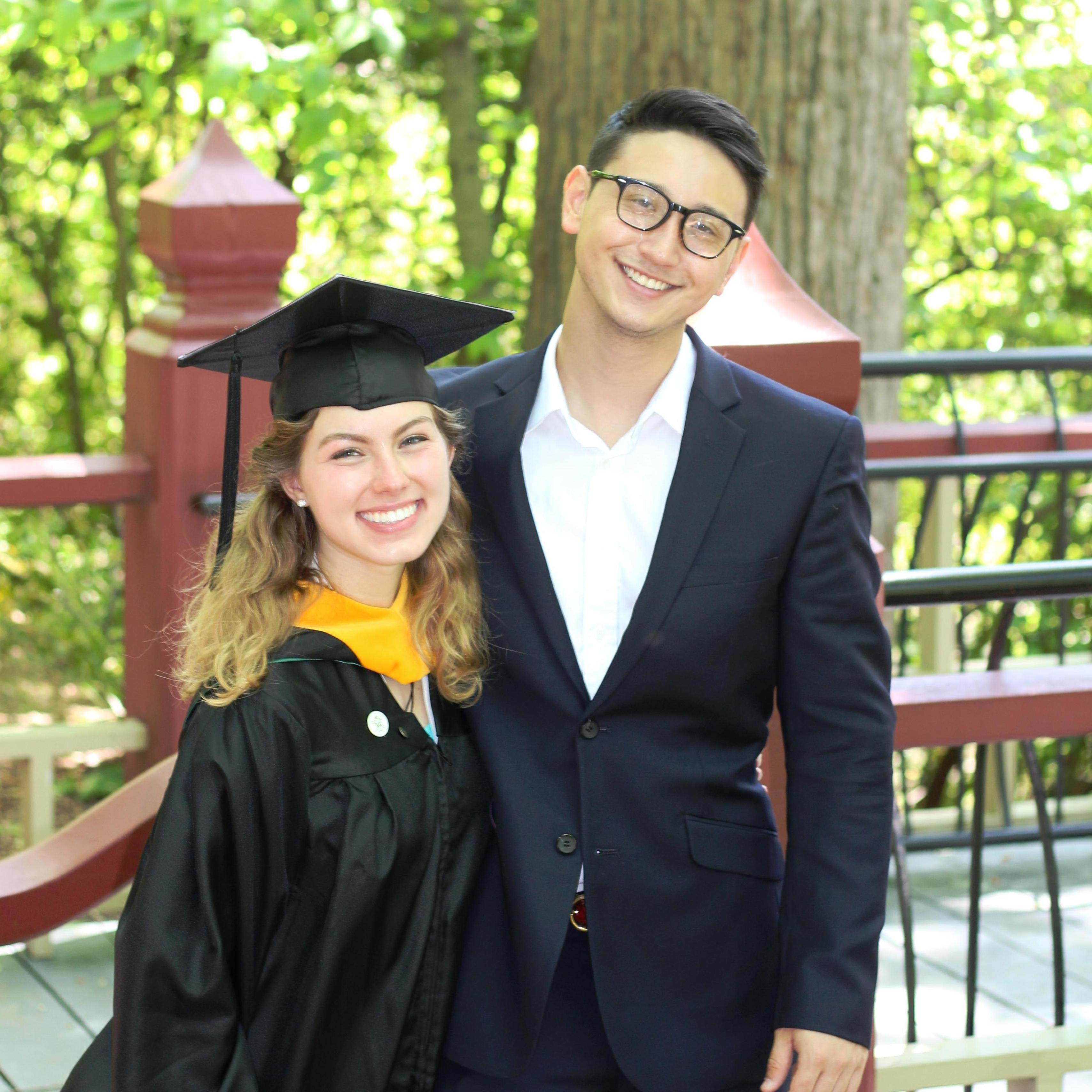 2016: Amanda's college graduation- the only picture because she was busy freaking out.