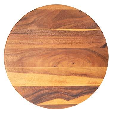Villa Acacia Large Lazy Susan 22" Wood Turntable for Table, Cabinet and Kitchen