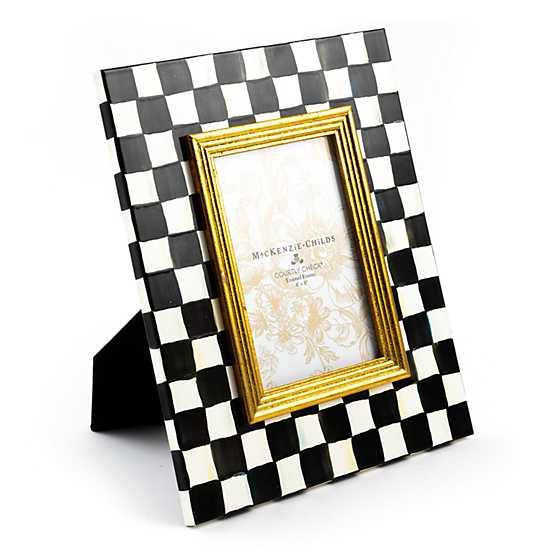 Courtly Check Enamel Frame - 4" x 6"