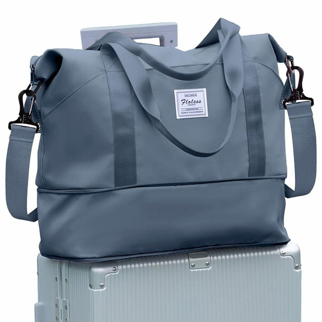 Travel Duffel Bag, Sports Tote Gym Bag, Shoulder Weekender Overnight Bag for Women