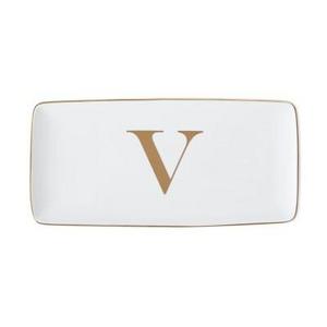 Gold Monogram Small Tray, V