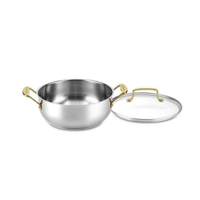 Mineral Collection Stainless Cookware 4 Quart Dutch Oven with Cover