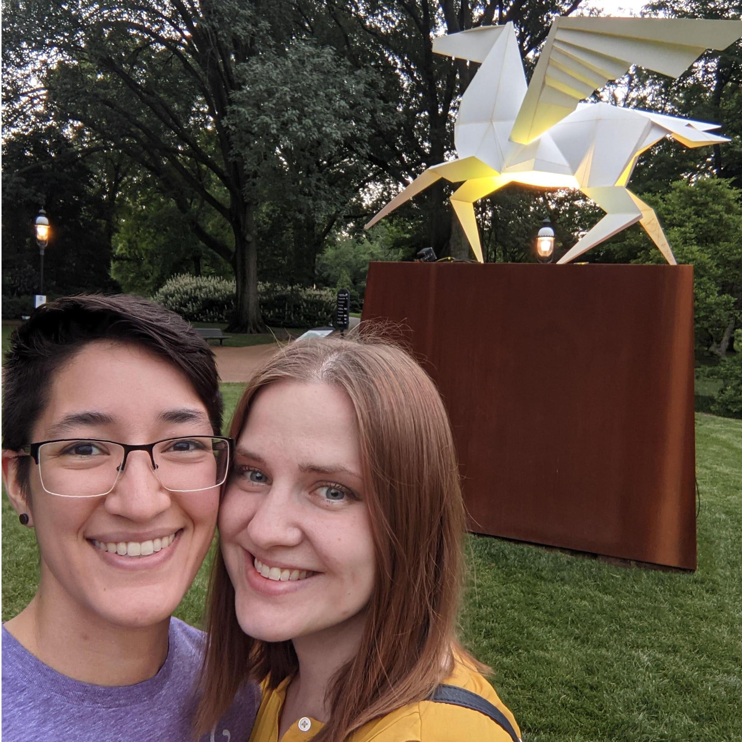 "Origami in the Garden" at Missouri Botanical Gardens.