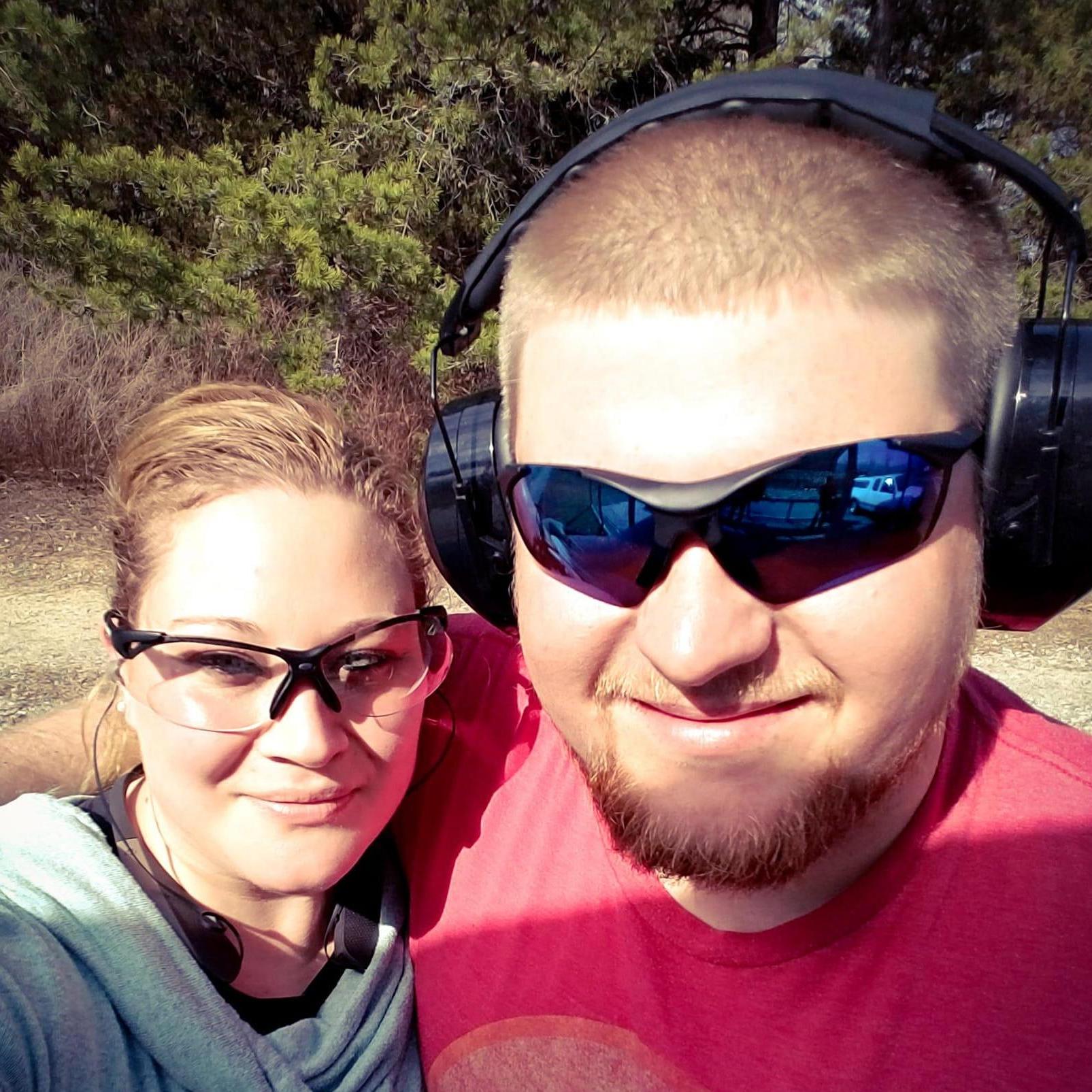 At the range celebrating.