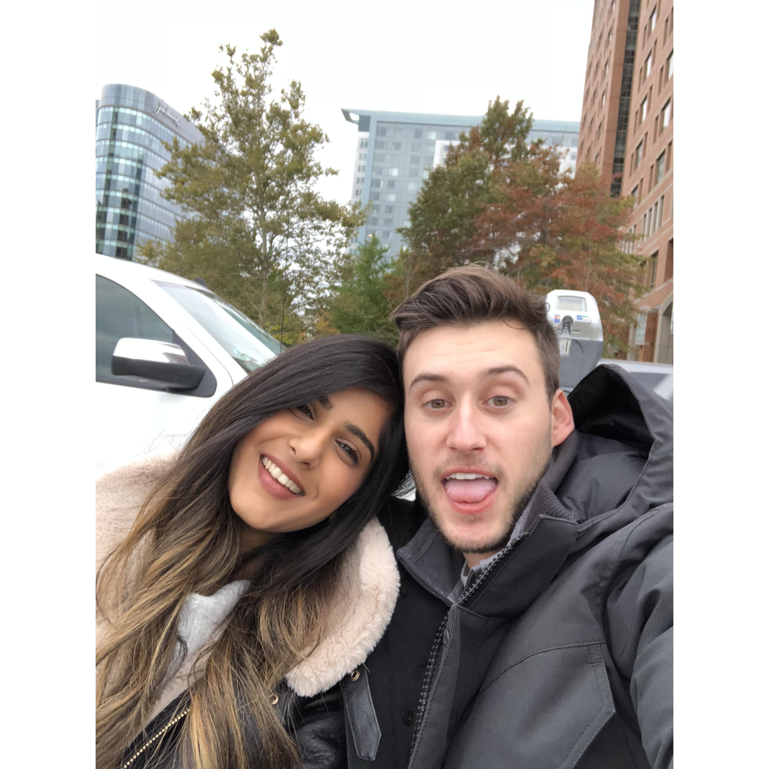 First picture together. Boston, MA