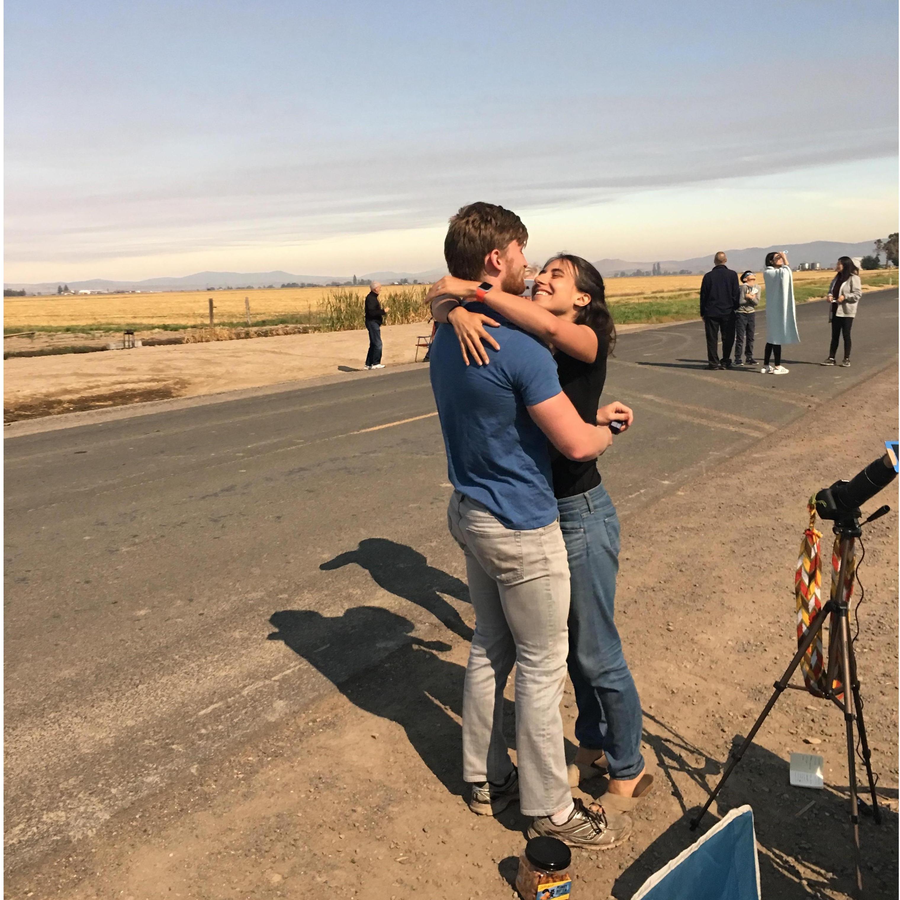 The eclipse ended as we celebrated!