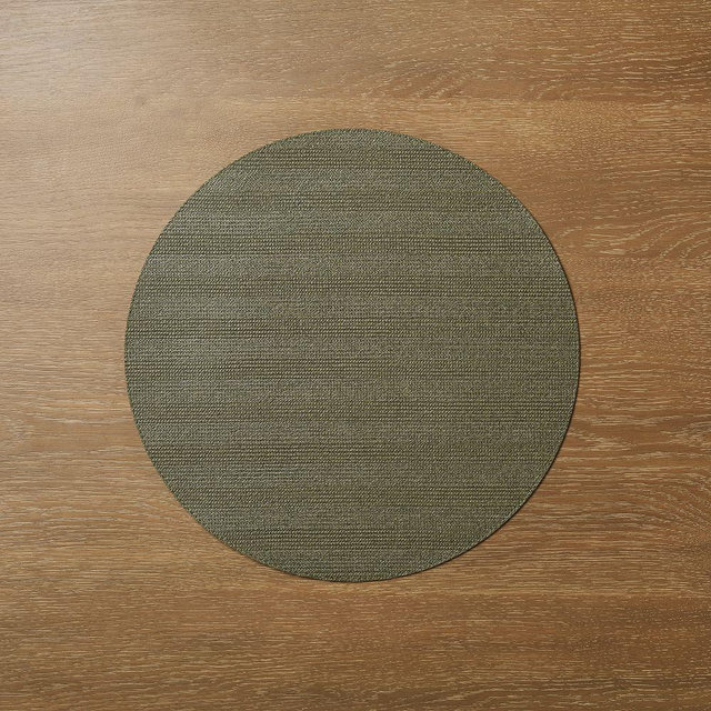 Easy Care Round Braid Placemat, Olive, Set of 4
