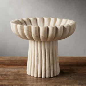 Edel Ruffle Footed Bowl in Cream