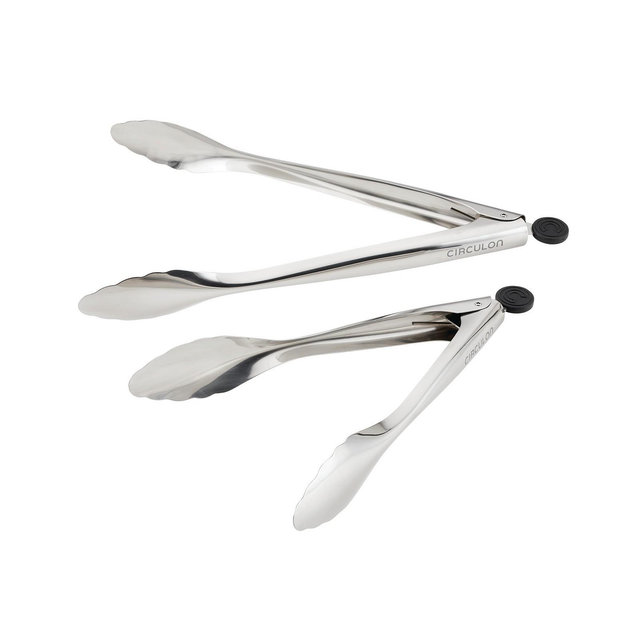 Circulon Tools Stainless Steel Kitchen Tongs, Set of 2