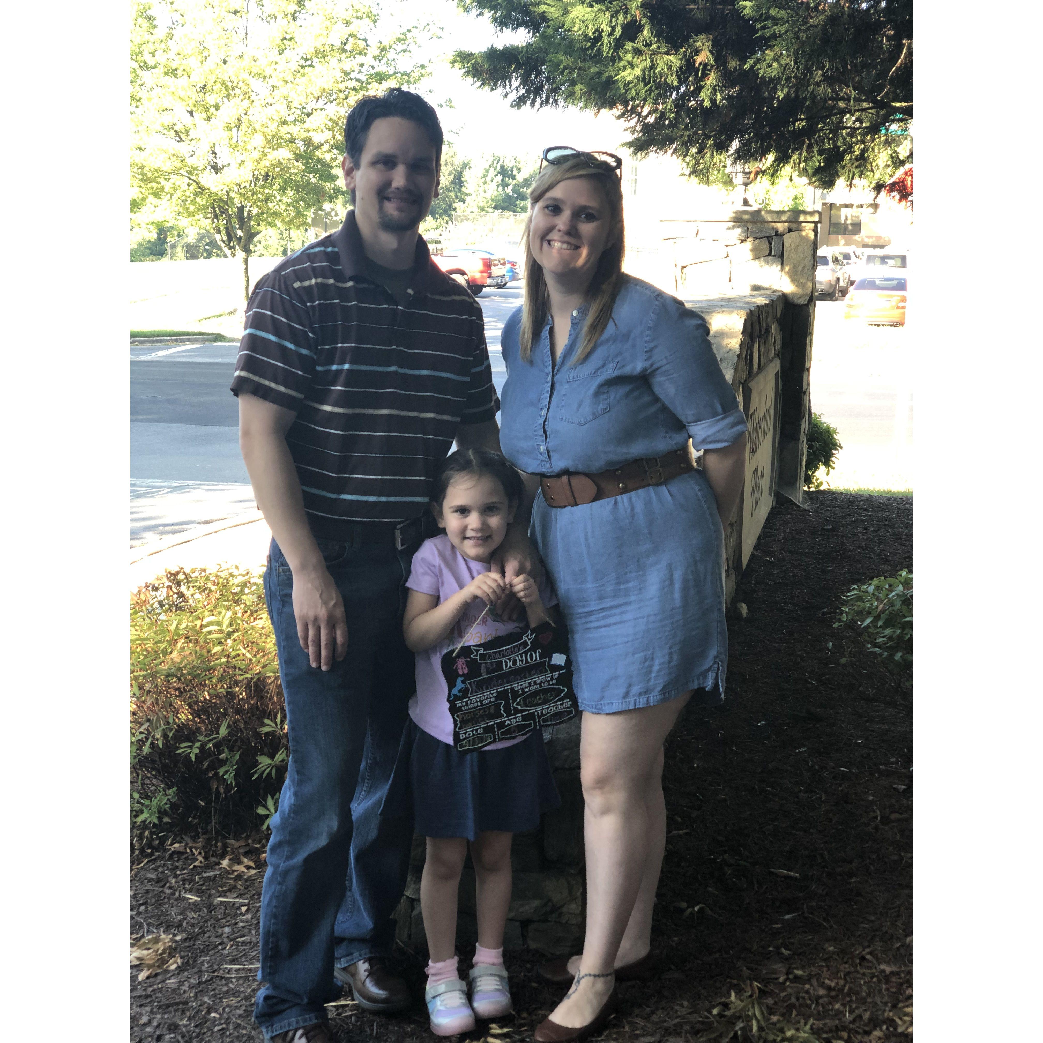Sending out oldest baby off to kindergarten.