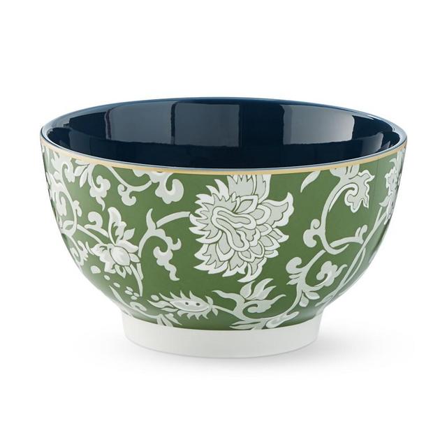 Crane Noodle Bowl, Green French Tapestry, Each