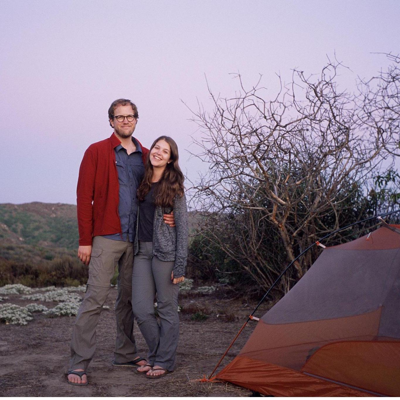 Testing out our backpacking gear in 2019 at Crystal Cove State Park