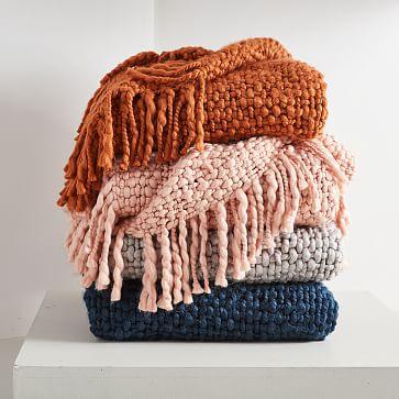 Solid Basketweave Throw