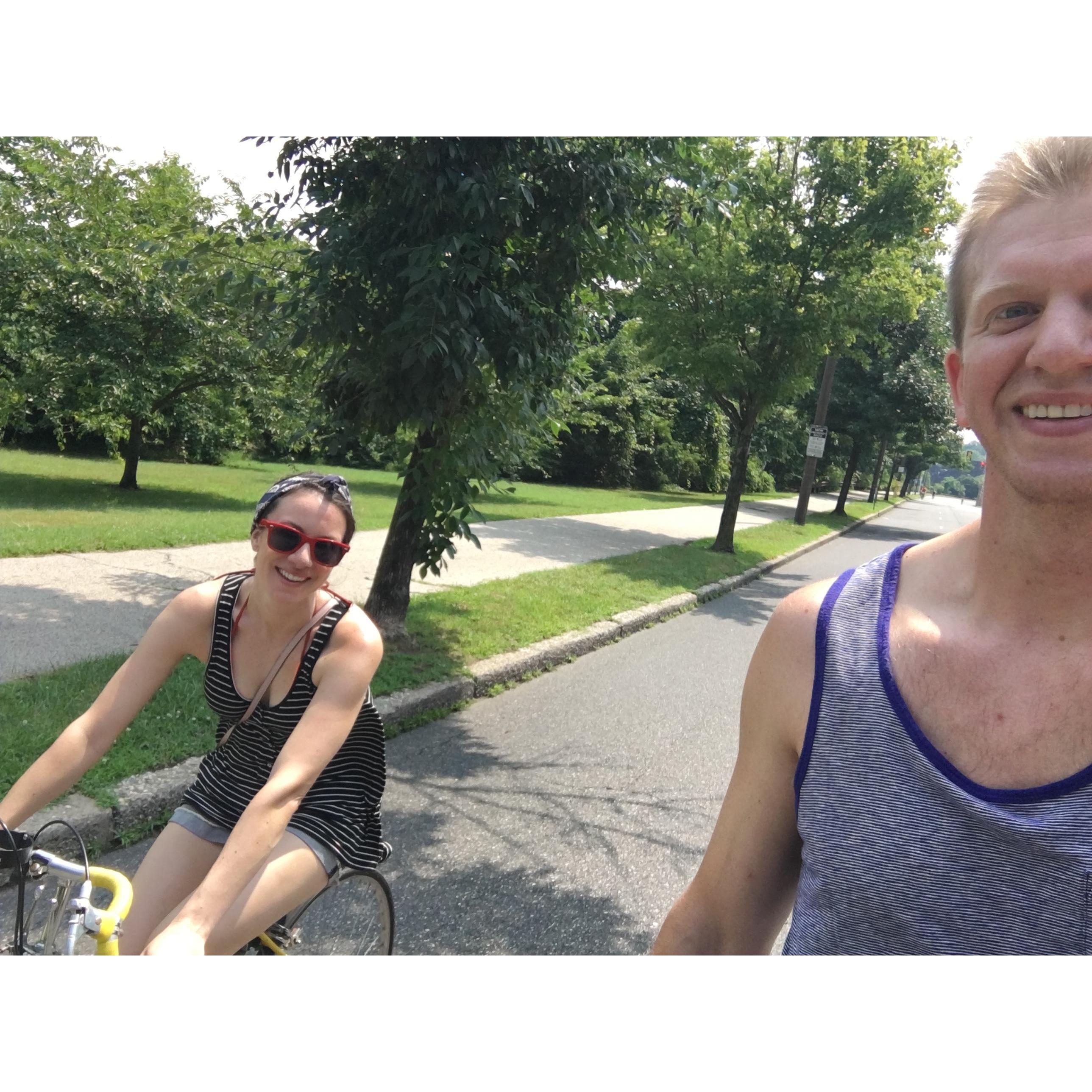 Enjoying one of our favorite summertime activities in the city!