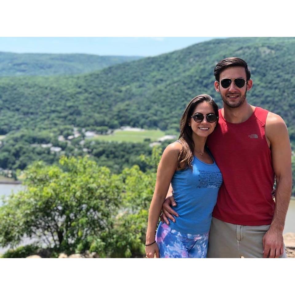 Hiking, one of our favorite shared hobbies.