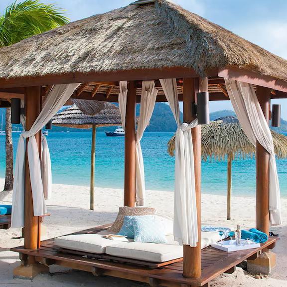 Private Cabana on our Honeymoon